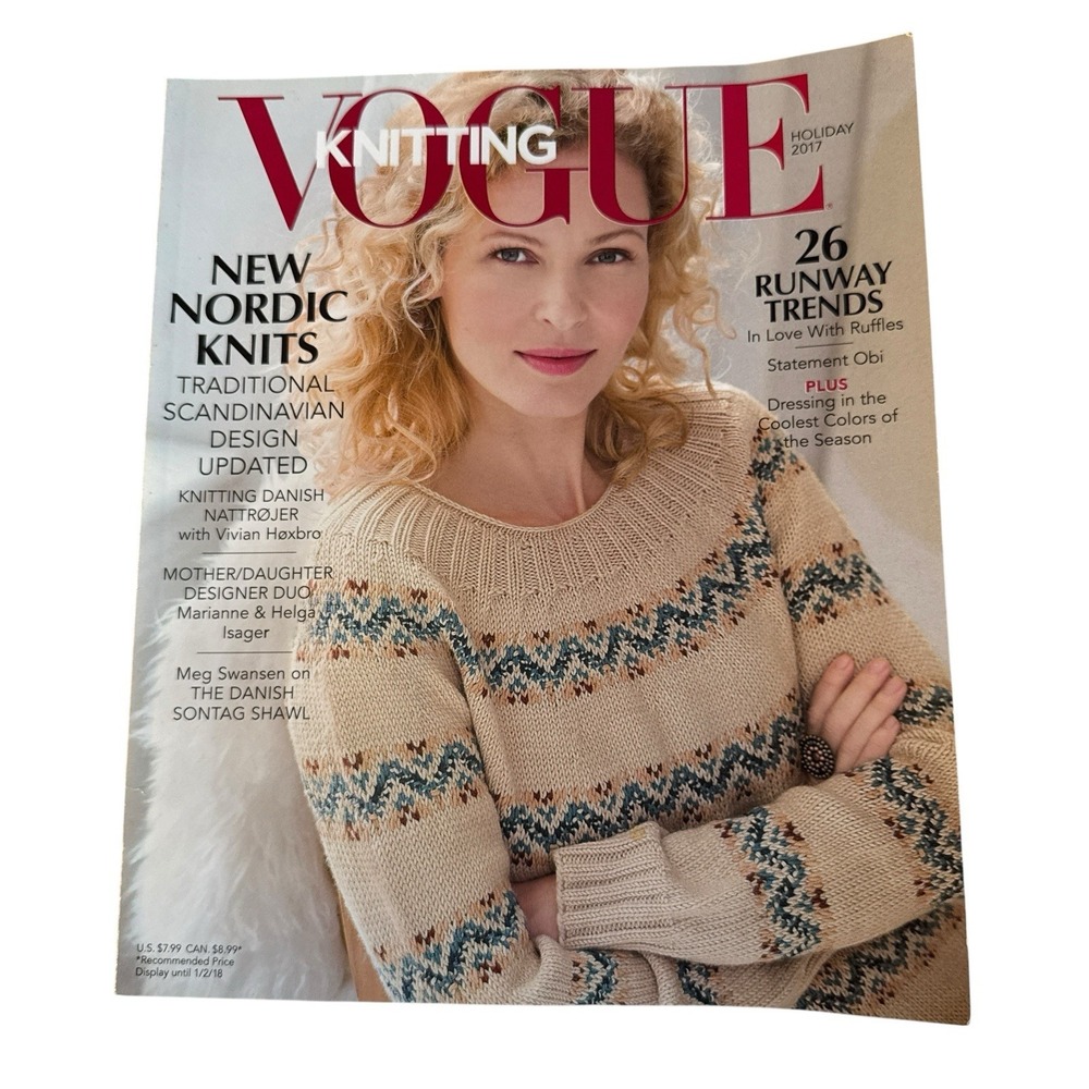 Vogue‎ Knitting Magazine Holiday 2017 26 Runway Trends Knitting Patterns Crafts